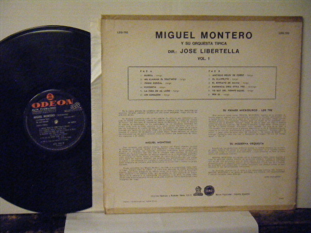 ▲LP MIGUEL MONTEROY SU ORQUESTA TIPICA ミゲル・モンテロ / VOL.1 輸入盤 ODEON LDS-792 タンゴ◇r30724_画像2