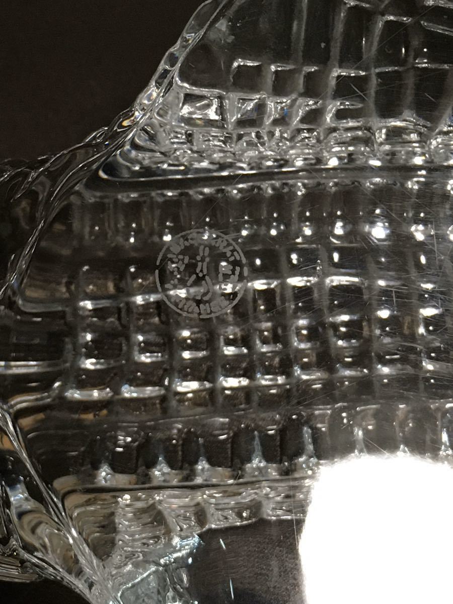 バカラBACCARAT特大ワニ45cmクリスタル ガラス製クロコダイル鰐クロコ巨大オブジェわに型デザイン大型インテリア置き物アリゲーター爬虫類