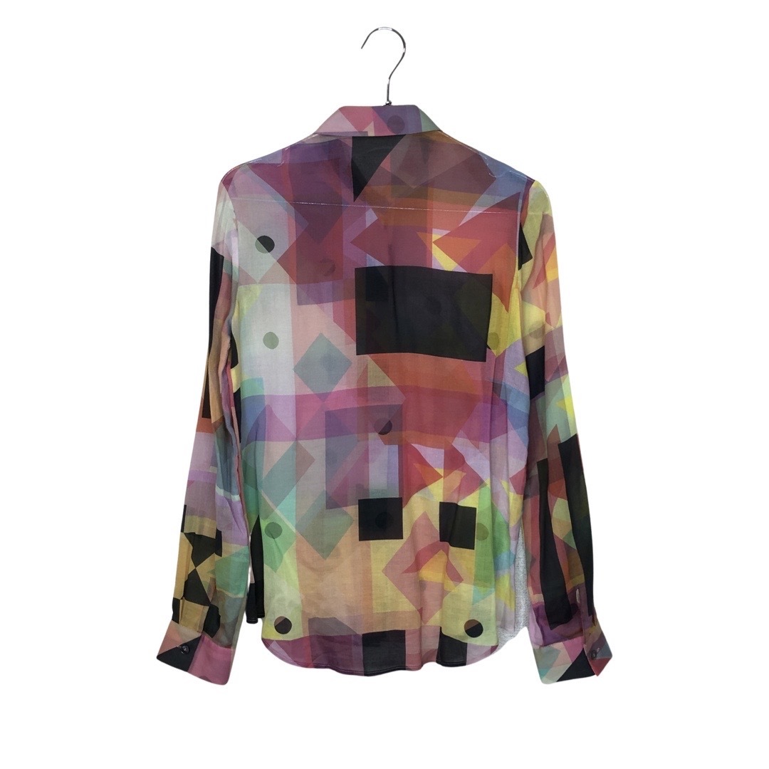 *theory theory * lady's total pattern long sleeve shirt shirt dress shirt multicolor size S tube :C:05