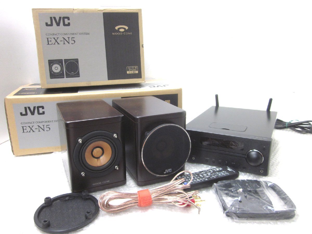 □◇稀少 JVC ビクター EX-N5 コンポ デッキ & ウッドコーン