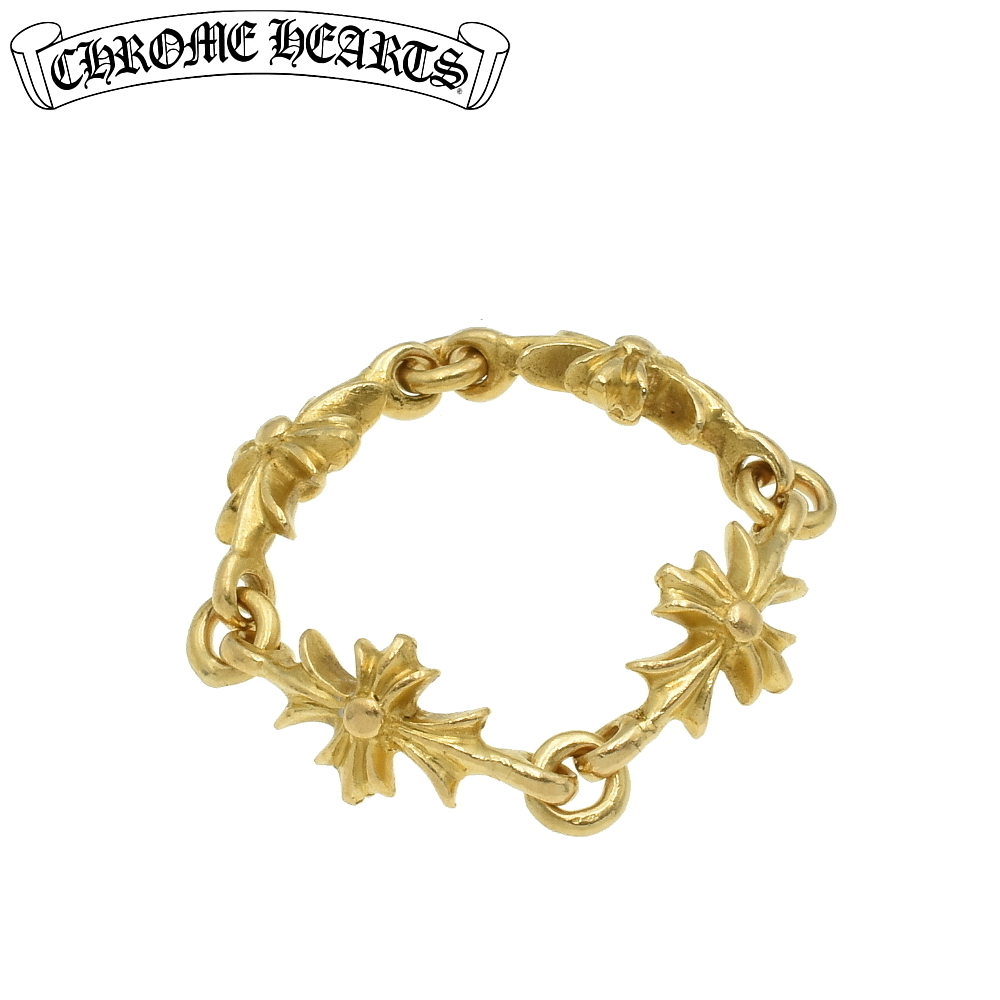 CHROME HEARTS クロムハーツ 22K タイニーE CHプラス リング 4リンク