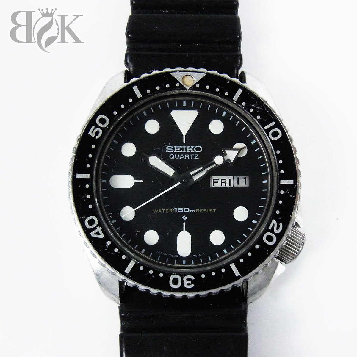 SEIKO セイコー ダイバー 150m 7548-7000 デイデイト QZ SSxラバー
