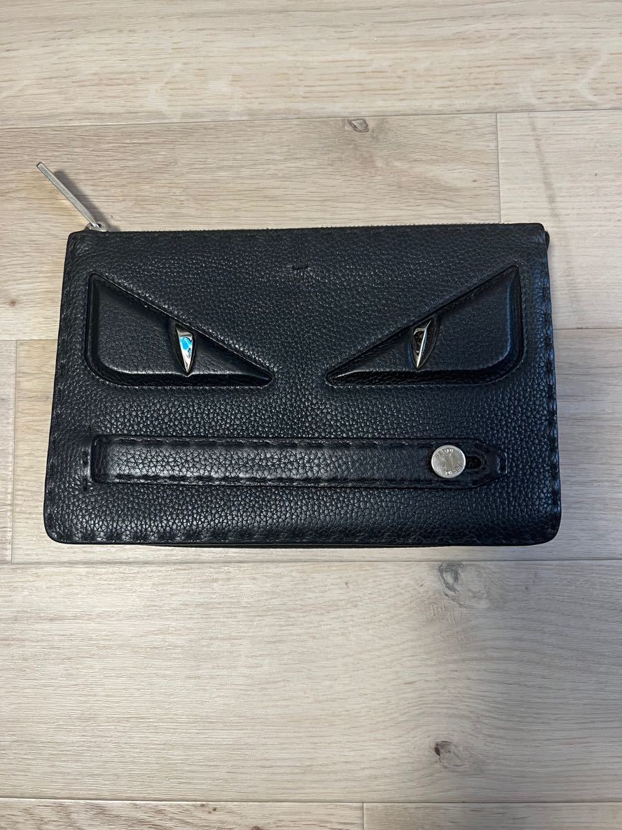 FENDI フェンディ モンスター バグズアイ クラッチバッグ【美品