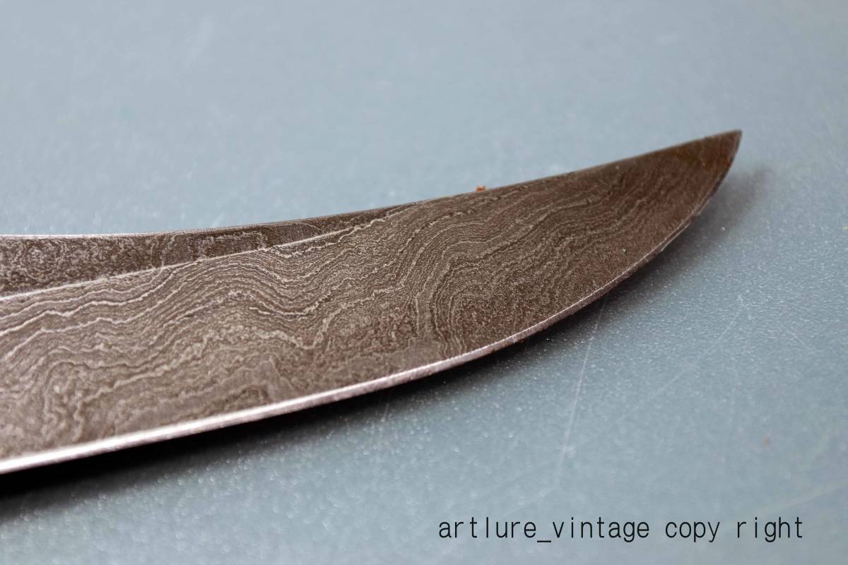 ●★VINTAGE KNIFE; ●★BEAR MGC CUTLEY●★ *544**７-7/8 INCH *●★DAMASCUS* STAG USA MADE(4104）outodoor #fishing_画像8