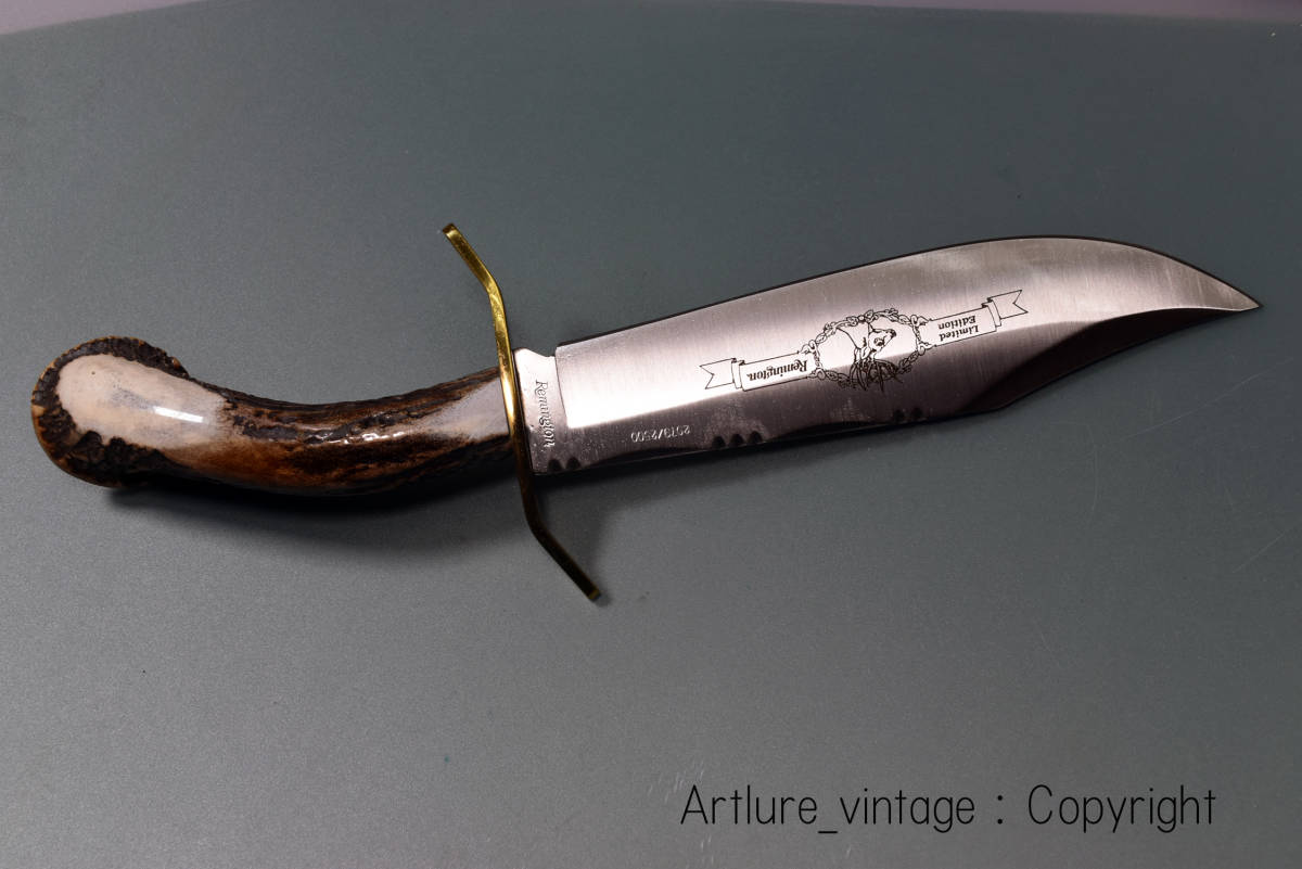 ★vintage knife★★1996年製REMINGTON Crown Stag Bowie Knife LIMITED EDITION セリアル#2079/2500　USA MADE（4124）