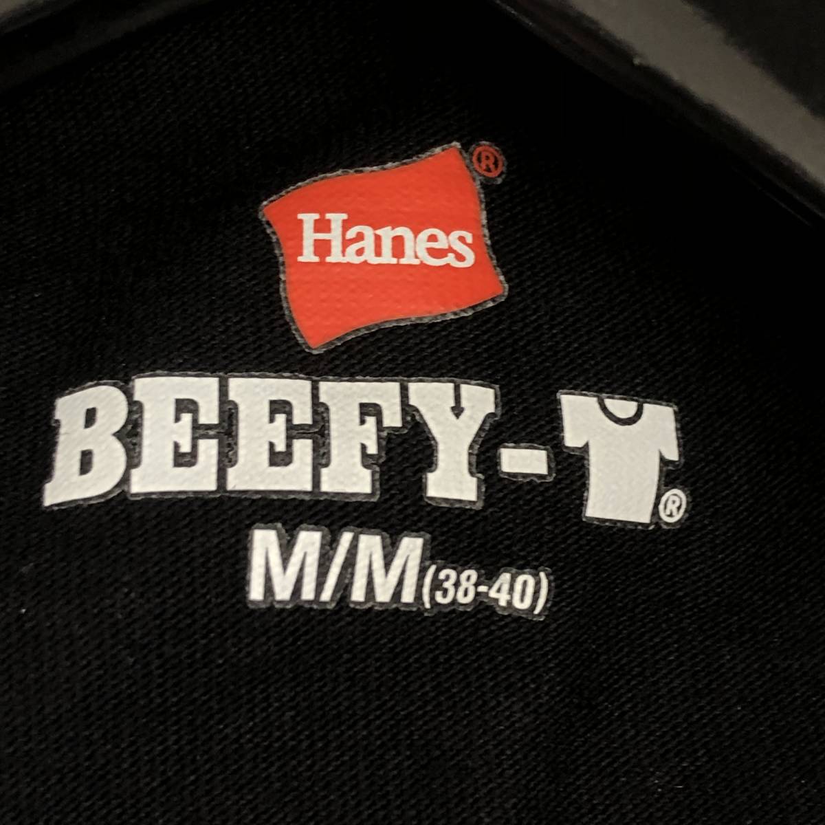 洋服 Hanes：ヘインズ BEEFY-T 長袖Ｔシャツ ブラック サイズ：M/M(38～40) ビーフィー レディースファッション_画像8