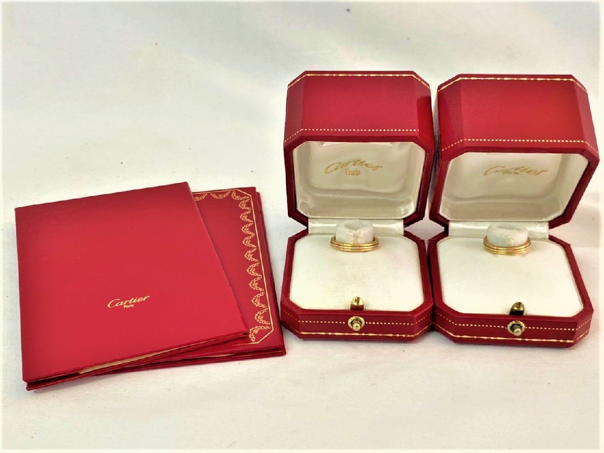 Cartier カルティエ 18金 750 ペアリング 結婚指輪 総重量：7.0g_画像1