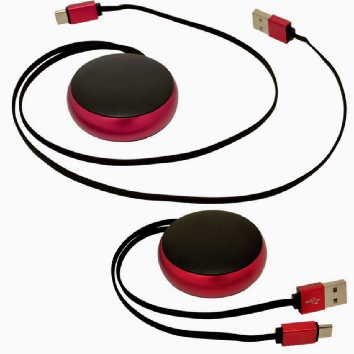 microUSB USB スマホ/タブレット 充電・通信 巻き取りケーブル 2.4A 80cm マイクロUSB SV x BK 