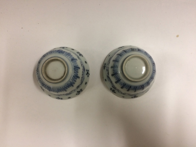 伊万里 染付 松竹梅 小碗 2個組 明治期 22/1_26 伊万里 染付 松竹梅 小碗 2個組 明治期 22/1_26