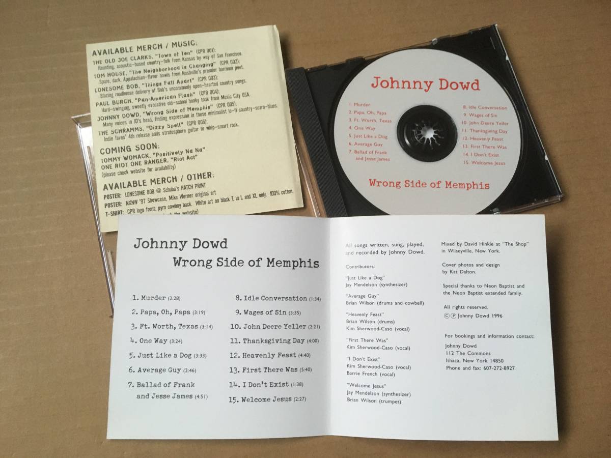 ジョニー・ダウド/Johnny Dowd●輸入盤[Wrong Side Of Memphis]Checkered Past Records●Alternative,Country Rock_画像4