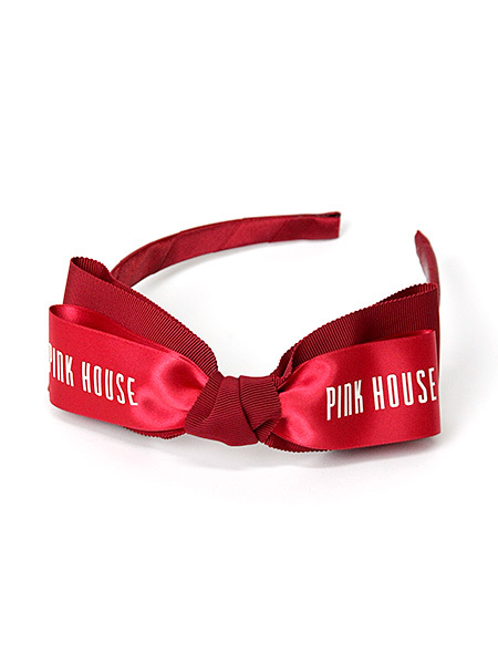  Pink House Logo лента лента-ободок красный PINK HOUSE × MISAKO&ERINKO 2021