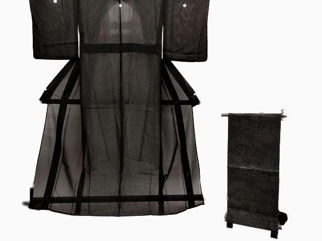 ☆ID-NET宝の山☆【着物】喪服 着物 夏用 長襦袢・帯セット L211105-1