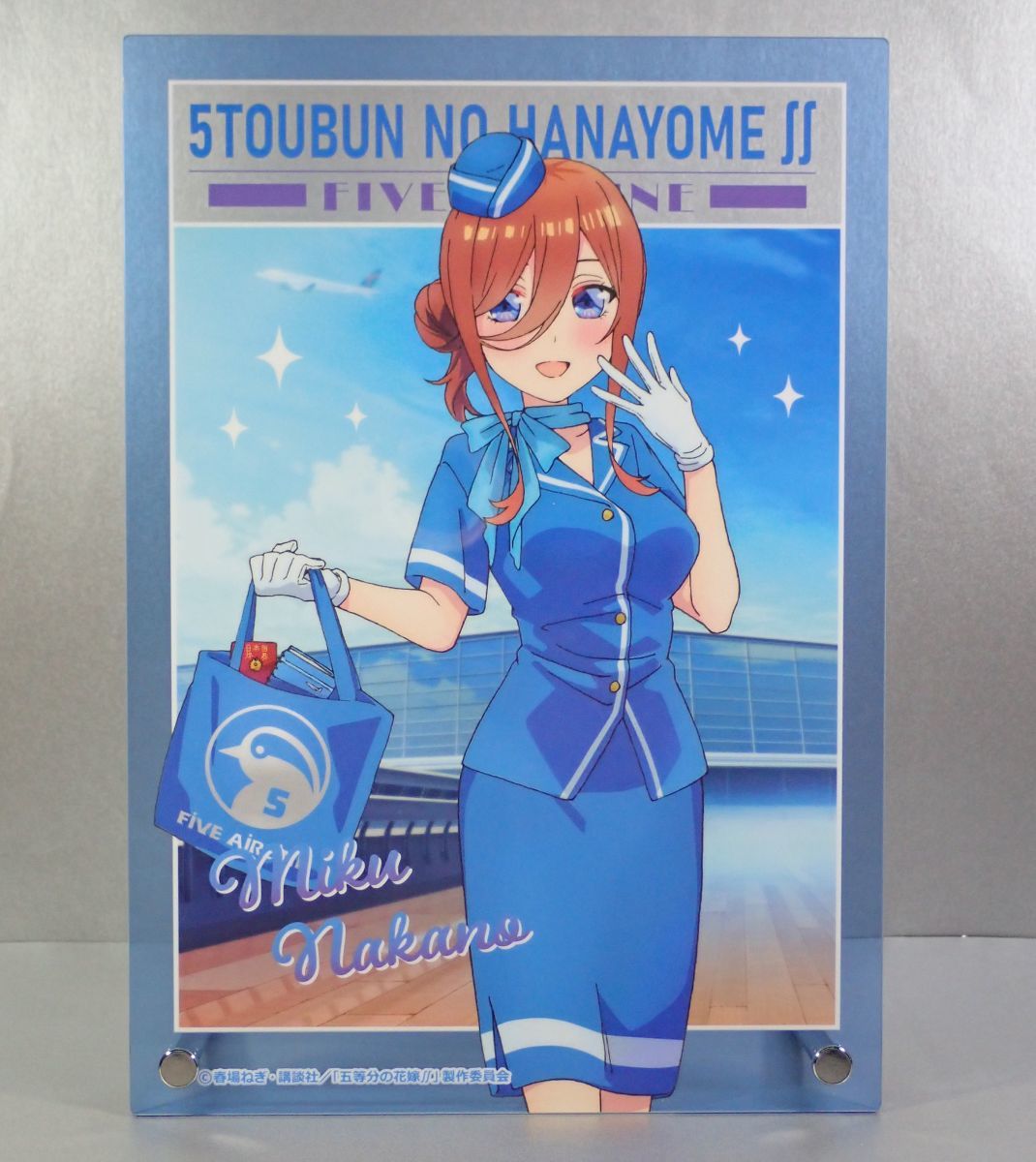 ◆ 中野三玖 アクリルアートパネル きゃらっとくじ 『五等分の花嫁∬ ～FIVE AIRLINE～』 H賞 ◆_画像1