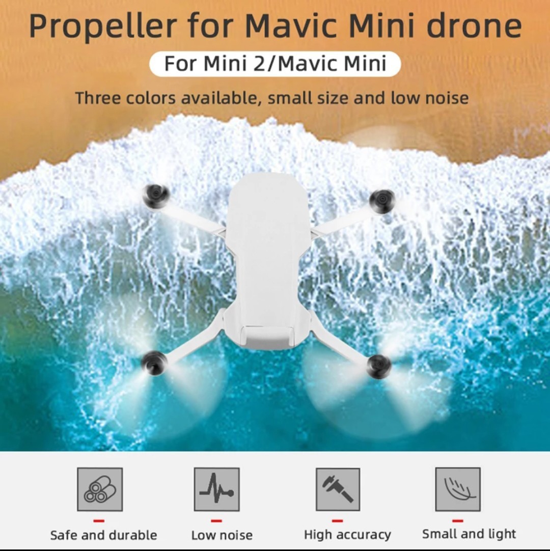 DJI MAVIC MINI、MINI2対応　3枚羽　プロペラ　ホワイト