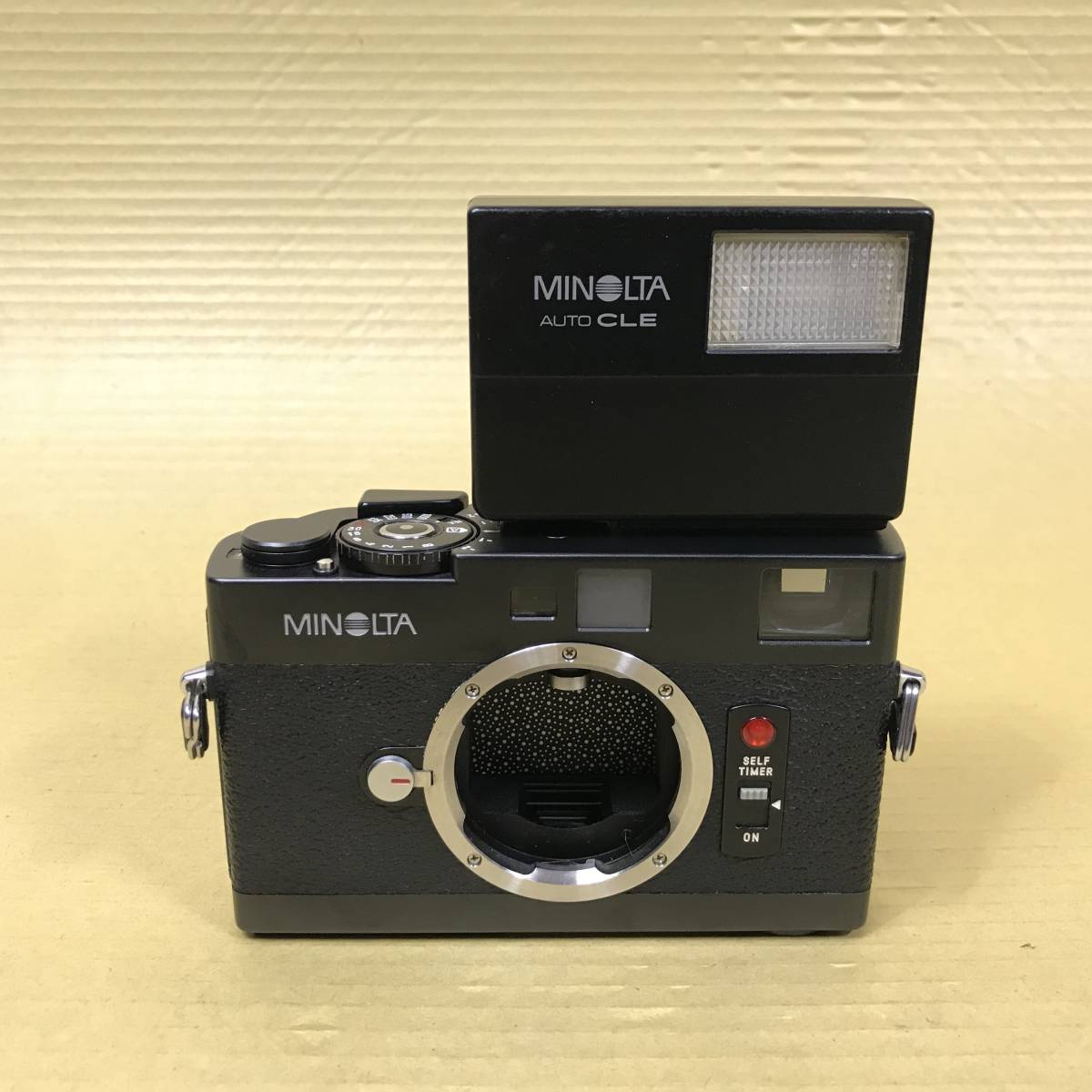 【カメラ 多数出品】 MINOLTA ミノルタ CLE + AUTO フラッシュ 35mm コンパクト フィルムカメラ_画像1