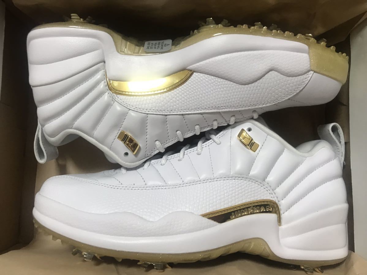 送料無料 新品 国内正規品 Nike Air Jordan 12 Low Golf Metallic Gold 【27.0cm】 ナイキ ジョーダン ゴルフ マスターズ トーナメント_画像1