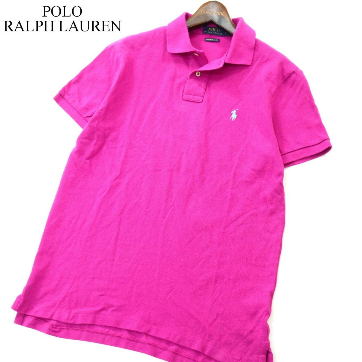 POLO RALPH LAUREN ポロ ラルフローレン 現行タグ★ 春夏 ポニー刺繍 鹿の子 半袖 ポロシャツ Sz.M　メンズ　A2T05349_5#A_画像1