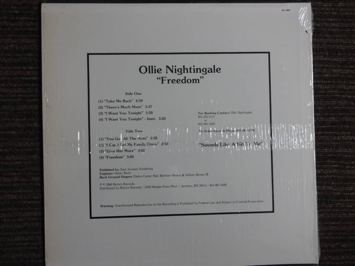 Ollie Nightingale　　Freedom　　Retta's records Ret0004_画像2