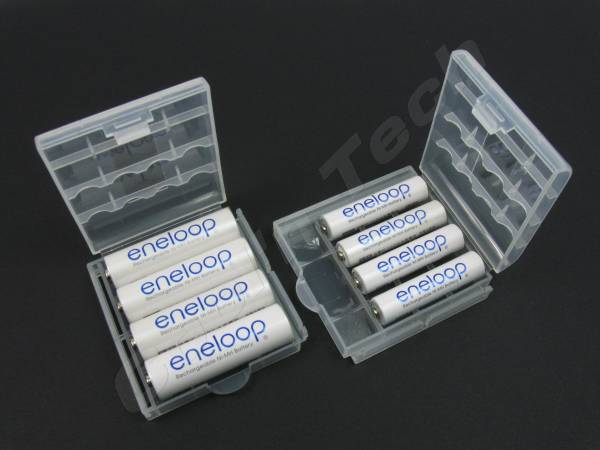 アルカリ電池 充電池ボックス 電池ケース 単3 単4 収納4本_お送りするのはケース1ヶのみです。