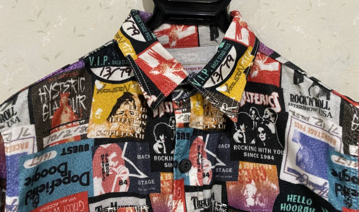 ヒステリックグラマー HYSTERIC GLAMOUR No.0263AH12 起毛コットン 円盤ジャケット 総柄 長袖 シャツ ワークシャツ 日本製 S BJBB.E