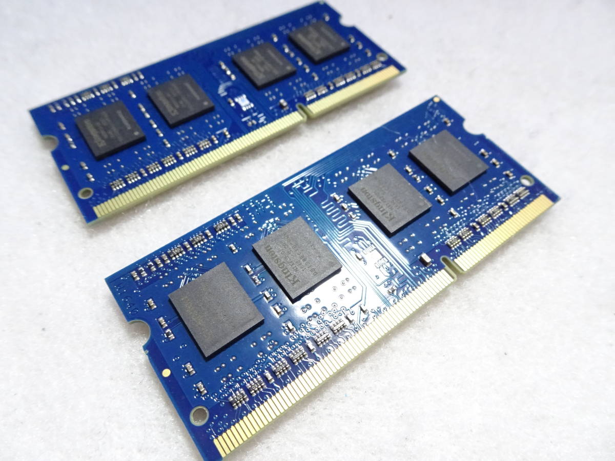 美品 Kingston ノートPC用 メモリー DDR3-1600 PC3-12800S 1枚4GB×2枚組 合計8GB 両面チップ 動作検証済 1週間保証_画像2