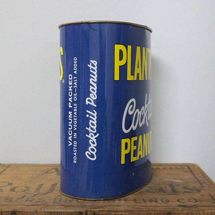 ミスターピーナッツ ブリキ缶 ゴミ箱 ダストボックス Mr. Peanuts アメリカ雑貨 USA製 60年代 店舗什器 ヴィンテージ_画像3