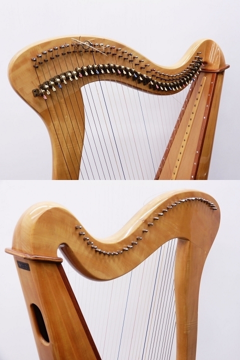○ ◎【 引取限定 】青山 ハープ 36弦 / 高さ138cm Aoyama Harp FUKUI JAPAN ノンペダルハープ 弦楽器の画像5