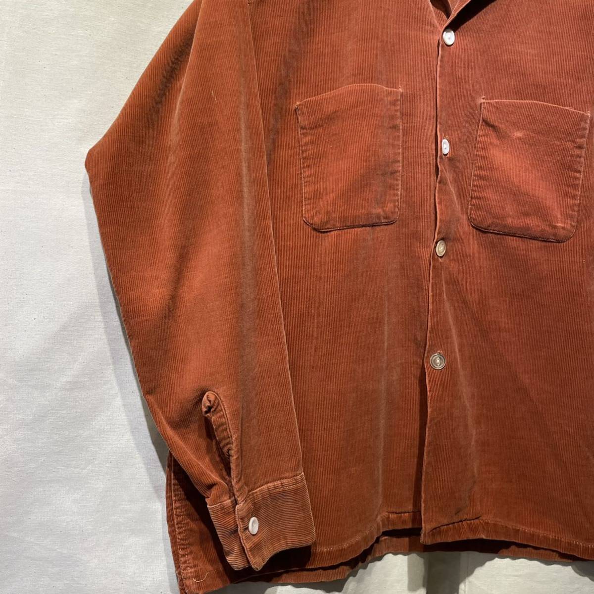 50s PILGRIM コーデュロイ オープンカラーシャツ ビンテージ USA 50s PILGRIM コーデュロイ オープンカラーシャツ ビンテージ USA