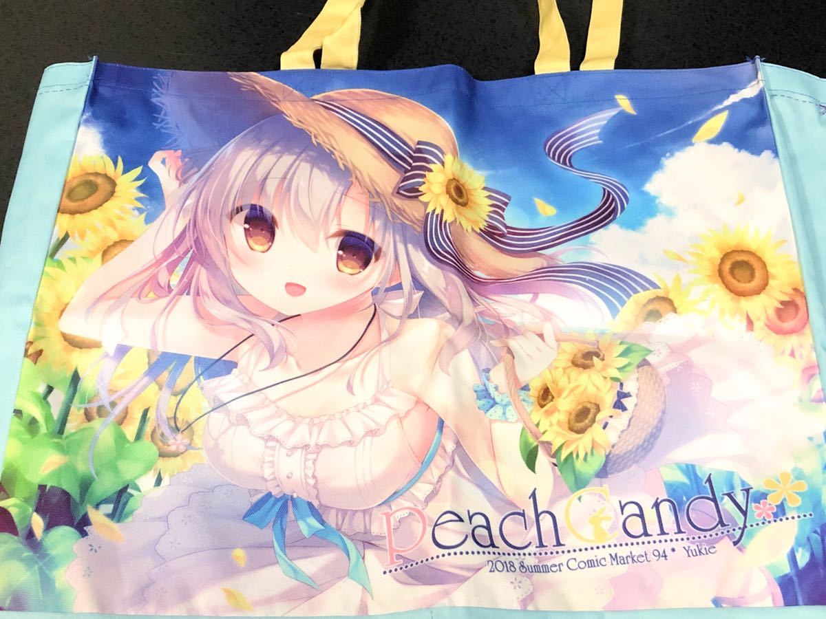 C94 妹と夏休み大きなフルカラートートバッグ ゆき恵 Peach Candy 白ワンピース 向日葵 美少女 グッズ_画像1