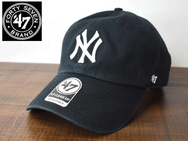 訳アリ H203《未使用品》47 Brand 47ブランド CLEAN UP【フリーサイズ】MLB NY YANKEES ヤンキース 帽子 キャップ_画像1