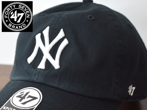 訳アリ H203《未使用品》47 Brand 47ブランド CLEAN UP【フリーサイズ】MLB NY YANKEES ヤンキース 帽子 キャップ_画像3