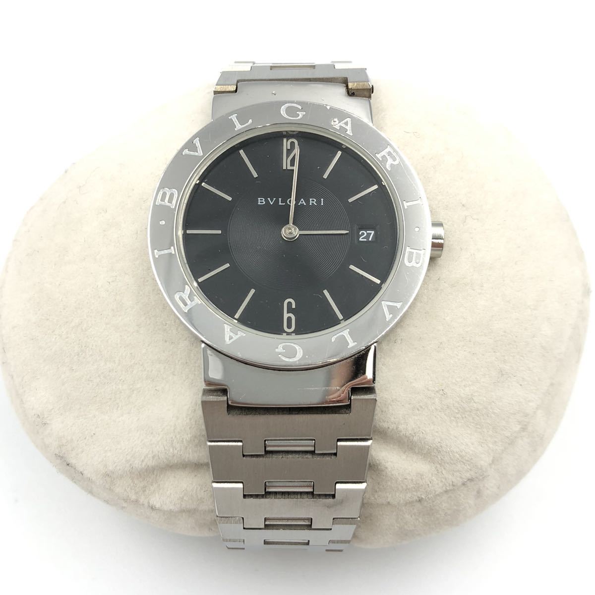 TO-2473☆BVLGARI ブルガリ メンズ腕時計☆L 9030/クォーツ/約33mm