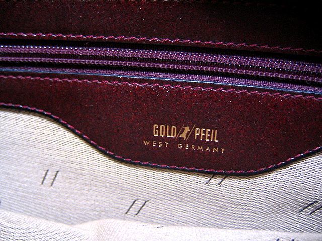 WEST GERMANY GOLD PFEIL Gold-Pfeil west Germany leather bag 