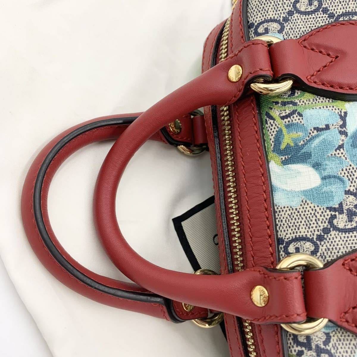 1円~ 希少 極美品 GUCCI グッチ 2way ミニボストン GGブルームス 花柄