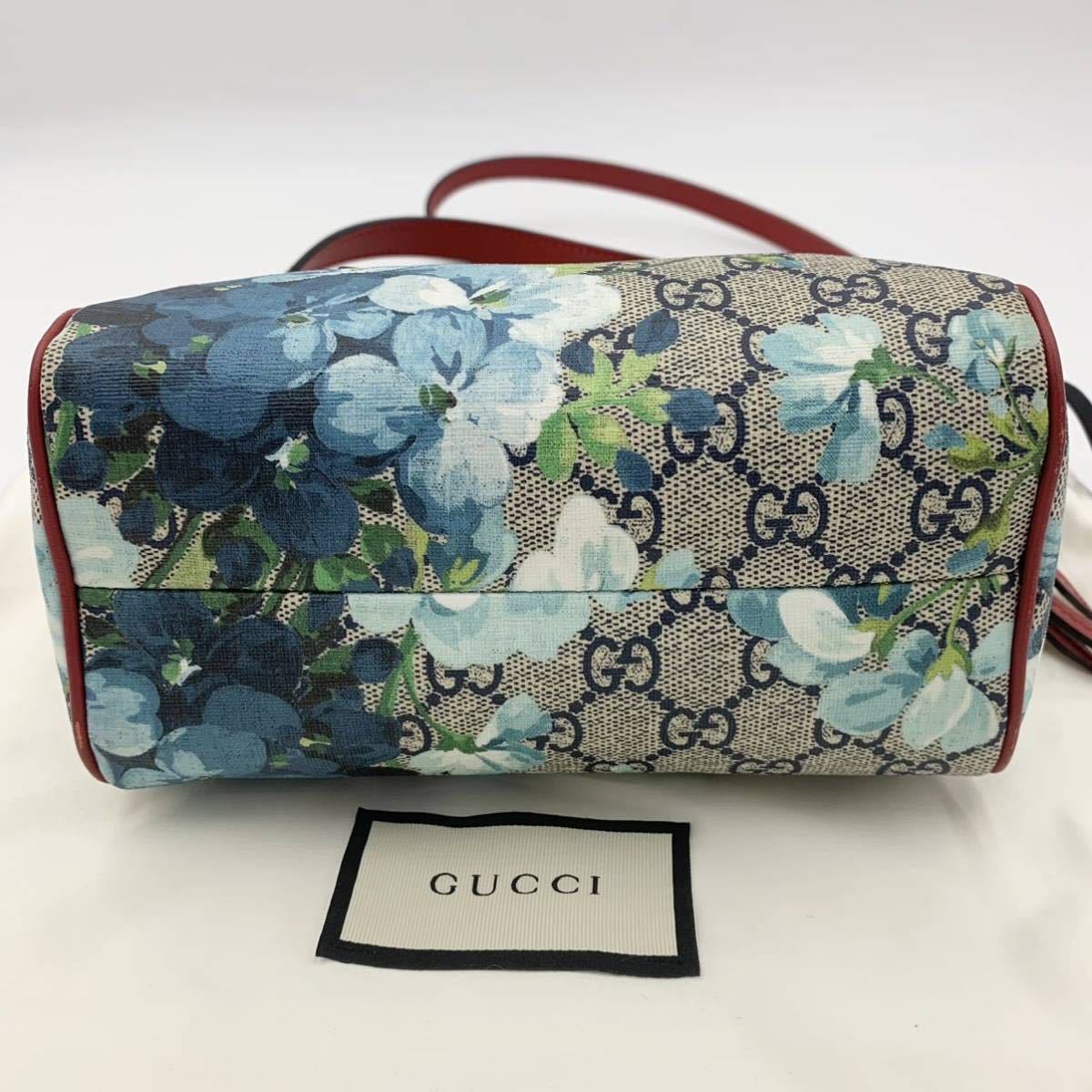 1円~ 希少 極美品 GUCCI グッチ 2way ミニボストン GGブルームス 花柄