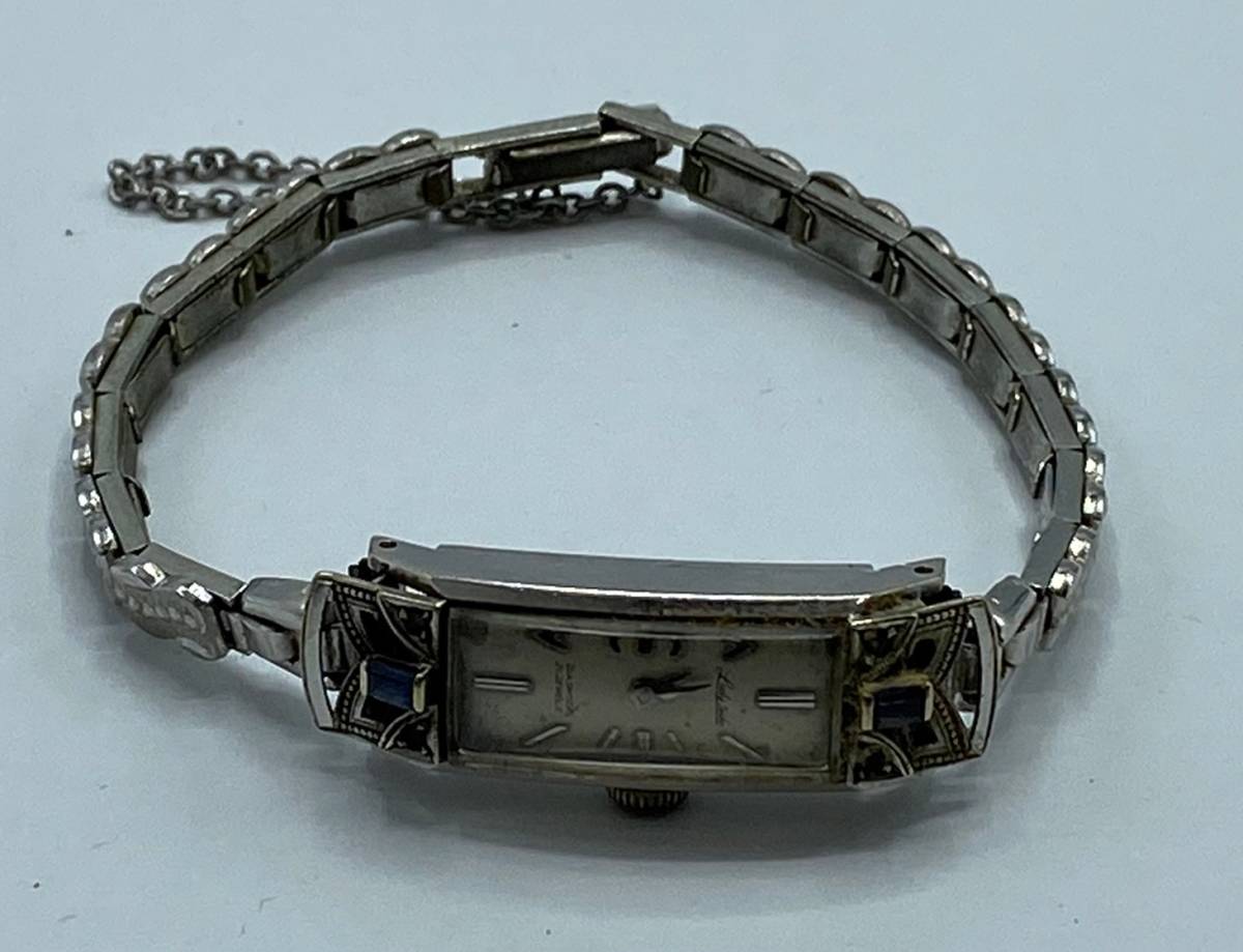 SEIKO セイコー Lady seiko 4052 Diashock 21石 K14WG 14金 手巻