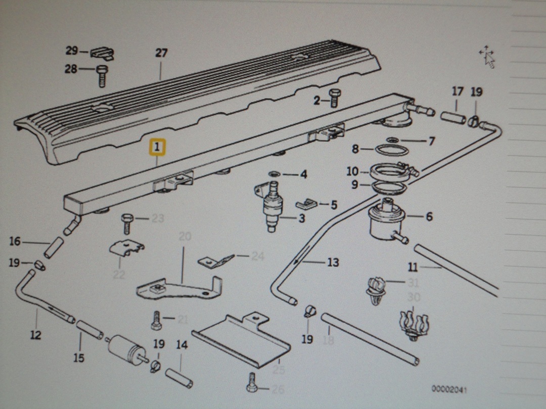 BMW E36 325iインテークパイプ、インジェクター　BMW E36325iインジェクションキット　BMW E36 325iインジェクションレール_画像7