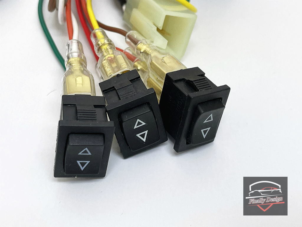 全上げ/全下げスイッチ追加 4chリモコン 2独用 カプラー配線 スイッチ3
