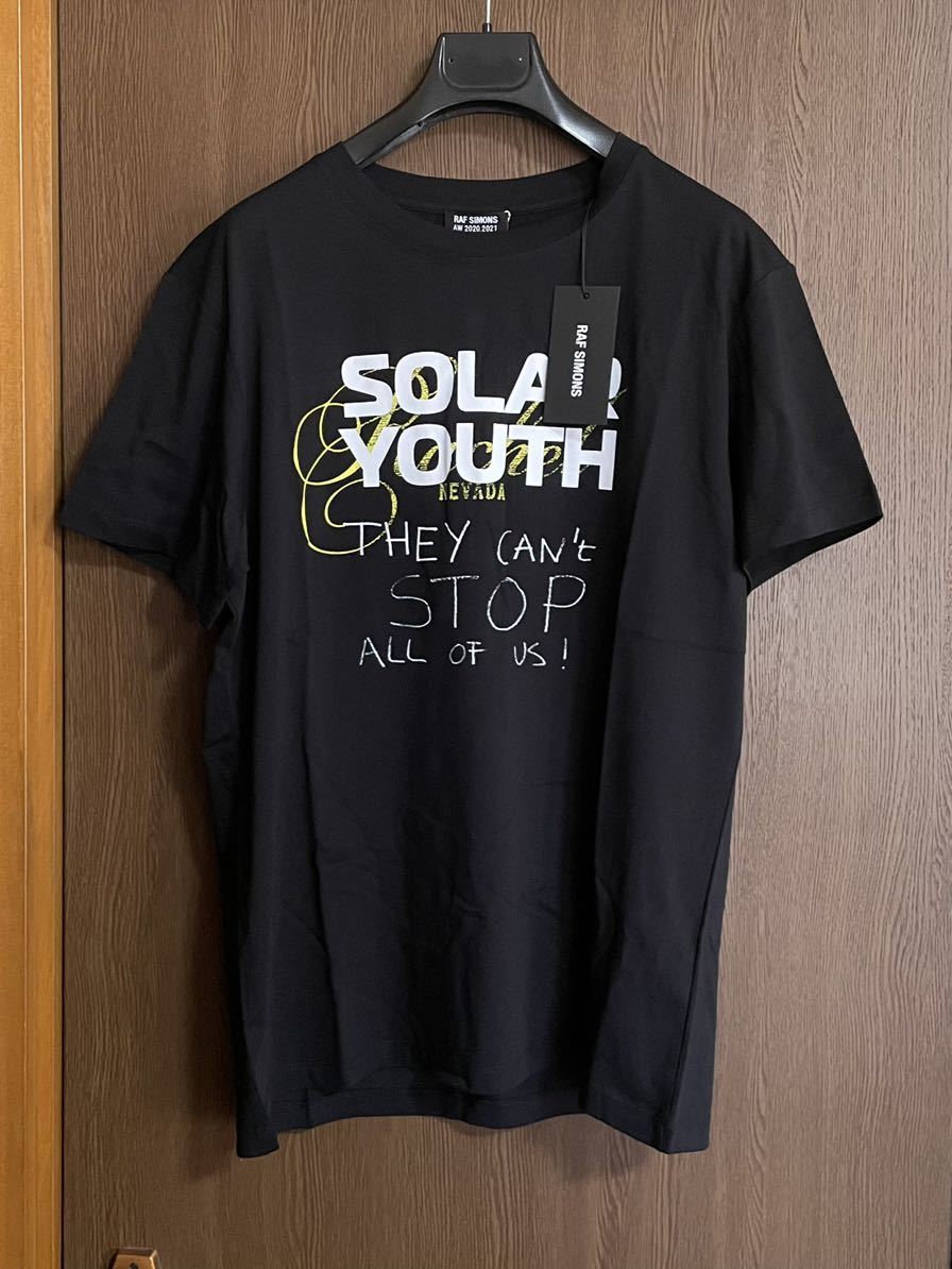 黒XL新品 RAF SIMONS Solar Youth Tシャツレギュラーフィット 半袖