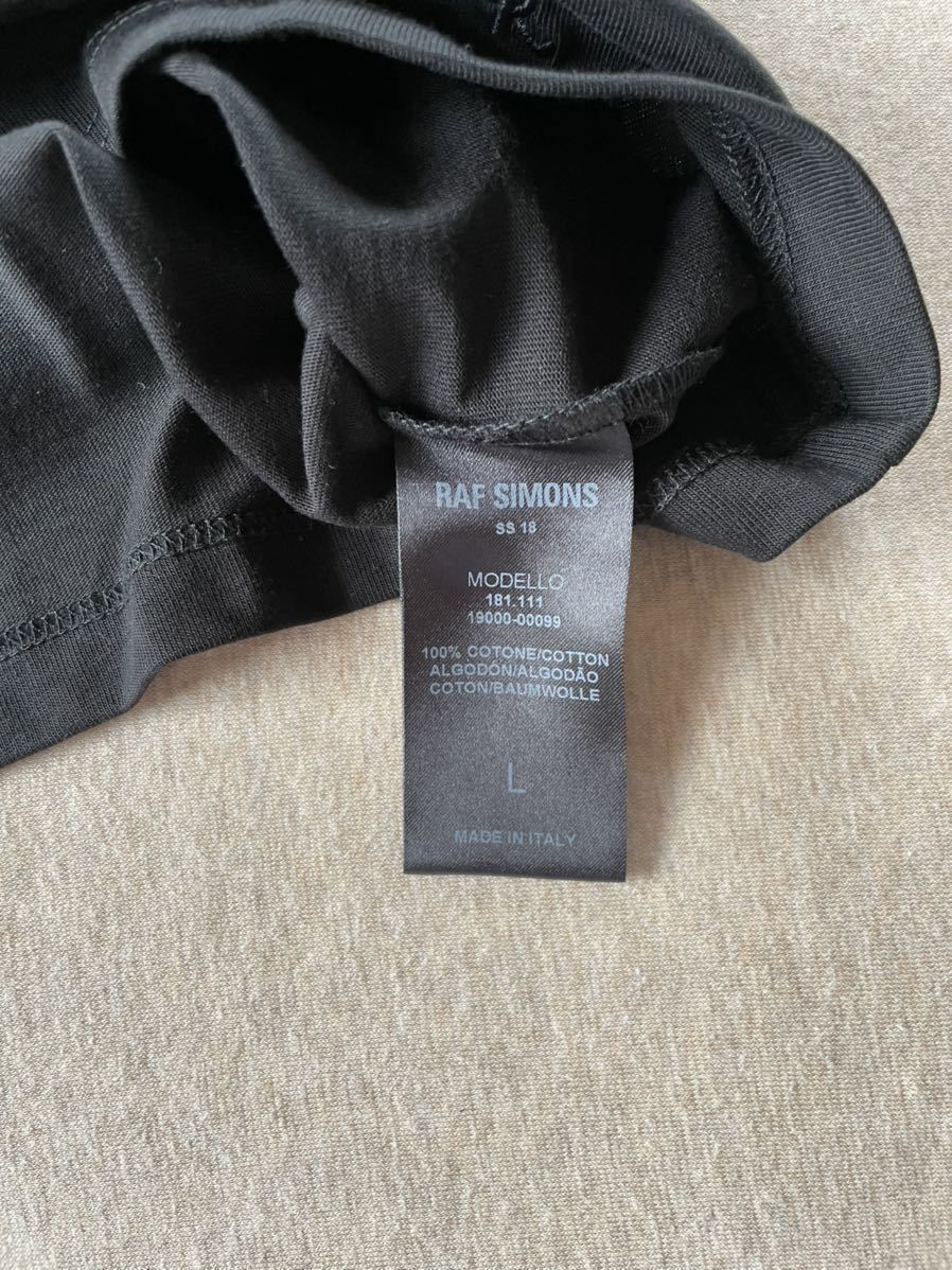 黒L新品 RAF SIMONS Joy Division Substance Tシャツ半袖 カットソー 18SS size L 黒 ラフシモンズ  メンズ ブラック ジョイデヴィジョン