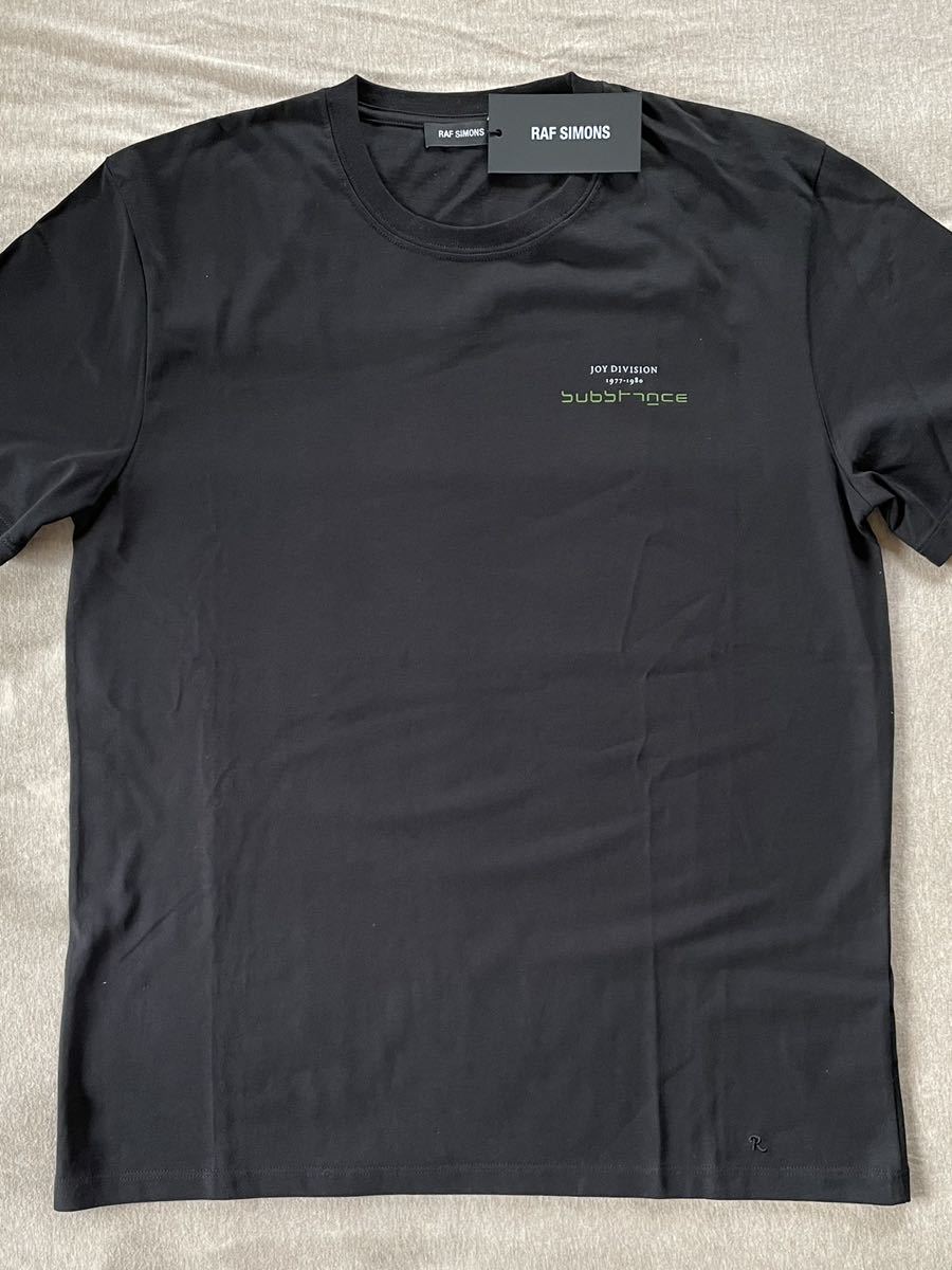 黒L新品 RAF SIMONS Joy Division Substance Tシャツ半袖 カットソー 18SS size L 黒 ラフシモンズ メンズ ブラック ジョイデヴィジョン