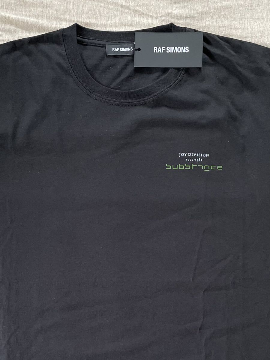 黒L新品 RAF SIMONS Joy Division Substance Tシャツ半袖 カットソー 18SS size L 黒 ラフシモンズ メンズ ブラック ジョイデヴィジョン