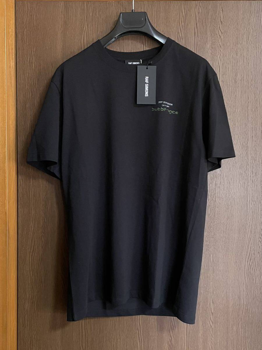  чёрный L новый товар RAF SIMONS Joy Division Substance футболка трикотаж с коротким рукавом 18SS size L чёрный Raf Simons мужской черный Joy te Vision 