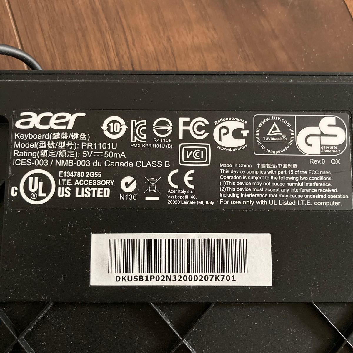 USBキーボード　パソコン用　acer