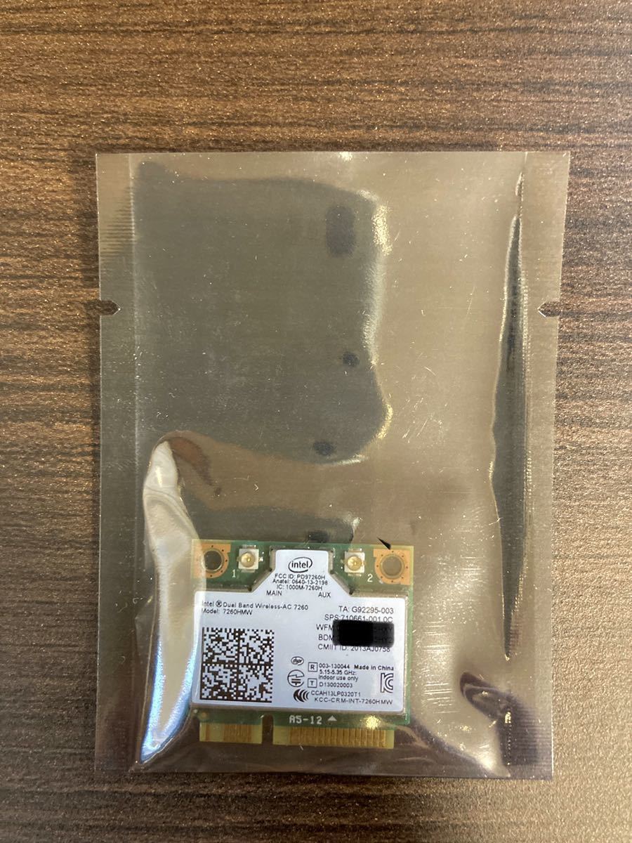 【未使用品】Intel Dual Band Wireless-AC 7260 HMW 11AC 最高速300/867Mbps 2.4G/5G/Bluetooth4.0 WLANカード mini PCIe