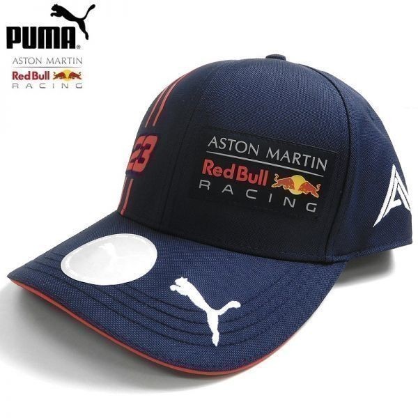 PUMA × Red Bull プーマ レッドブル Racing ASTON MARTIN ALEX ALBON ロゴ刺繍 ベースボール キャップ 帽子 023291 01▲005▼kkf1033a_画像1