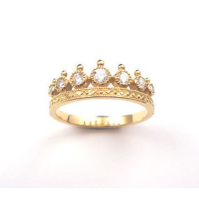 ahkah アーカー ロイヤルティアラ リング 0.2ct ダイヤモンド クラウン
