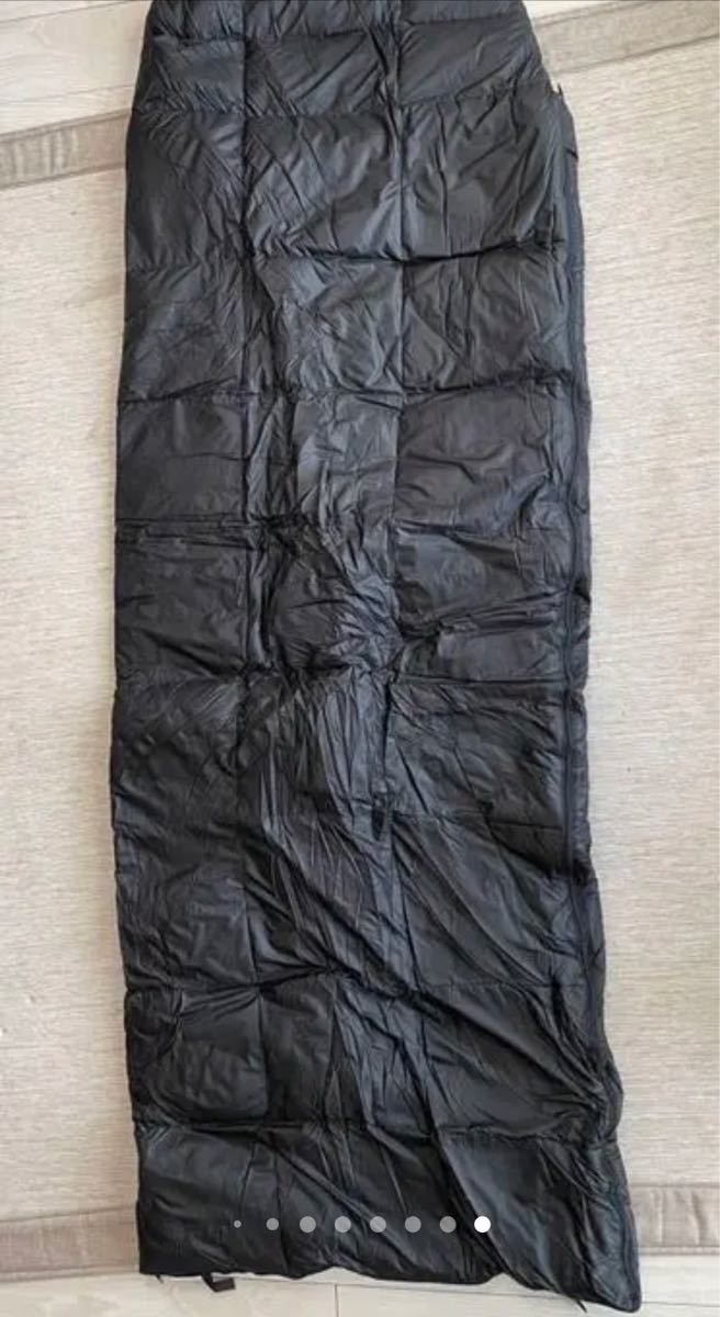 寝袋 ダウン シュラフ 封筒型 冬用 オールシーズン 最低使用温度 -25℃ 黒