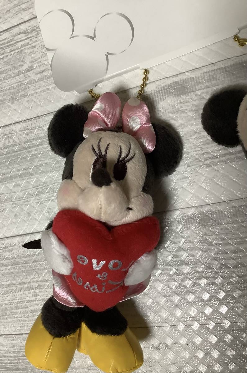  Disney Mickey minnie Valentine мягкая игрушка цепочка для ключей пара Disney магазин Mickey Mouse Minnie Mouse 