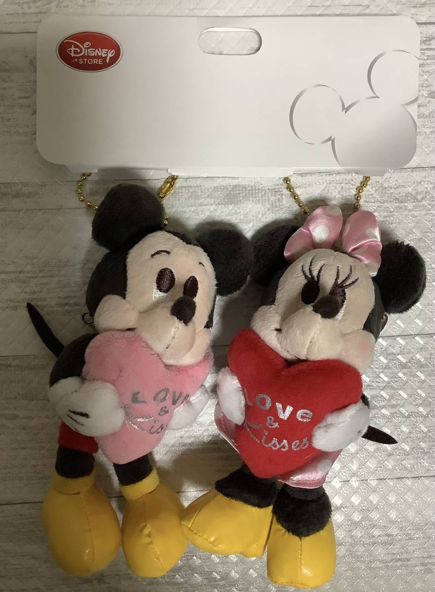  Disney Mickey minnie Valentine мягкая игрушка цепочка для ключей пара Disney магазин Mickey Mouse Minnie Mouse 